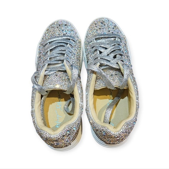 NWOB Betsey Johnson Sidny Rhinestone Sneakers Size 6 - Picture 7 of 11